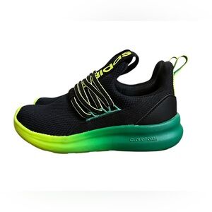 Adidas Lite Racer Adapt Neon Green and Black Sneakers Preschoolers Boys 12K New